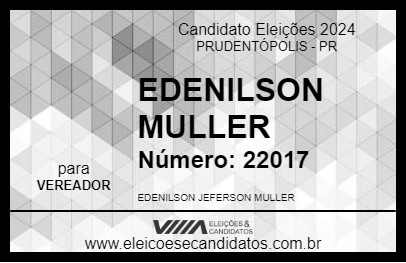 Candidato EDENILSON MULLER 2024 - PRUDENTÓPOLIS - Eleições