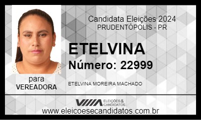 Candidato ETELVINA 2024 - PRUDENTÓPOLIS - Eleições