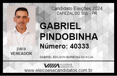 Candidato GABRIEL PINDOBINHA 2024 - CAFEZAL DO SUL - Eleições