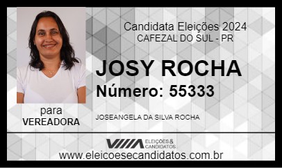 Candidato JOSY ROCHA 2024 - CAFEZAL DO SUL - Eleições