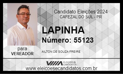 Candidato LAPINHA 2024 - CAFEZAL DO SUL - Eleições