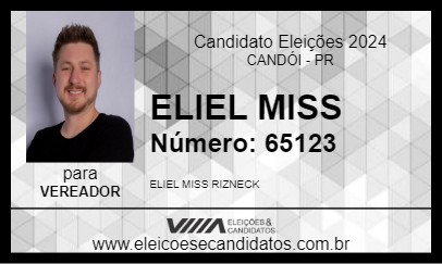 Candidato ELIEL MISS  2024 - CANDÓI - Eleições