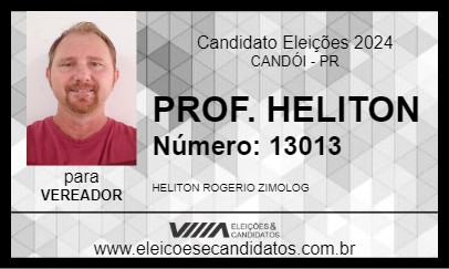 Candidato PROF. HELITON 2024 - CANDÓI - Eleições