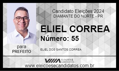 Candidato ELIEL CORREA 2024 - DIAMANTE DO NORTE - Eleições