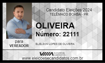 Candidato OLIVEIRA 2024 - TELÊMACO BORBA - Eleições