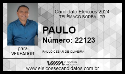 Candidato PAULO 2024 - TELÊMACO BORBA - Eleições