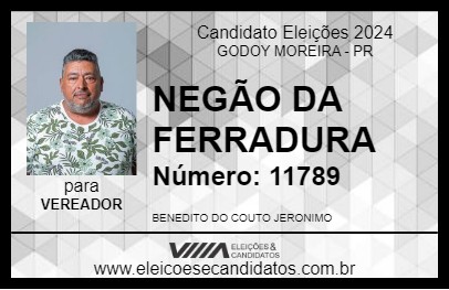 Candidato NEGÃO DA FERRADURA 2024 - GODOY MOREIRA - Eleições