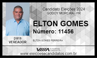 Candidato ELTON GOMES 2024 - GODOY MOREIRA - Eleições