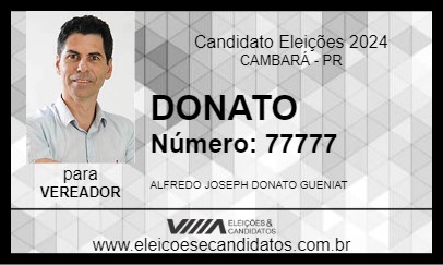 Candidato DONATO 2024 - CAMBARÁ - Eleições