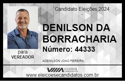 Candidato DENILSON DA BORRACHARIA 2024 - CAMBARÁ - Eleições