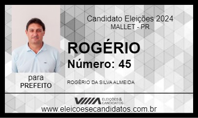 Candidato ROGÉRIO 2024 - MALLET - Eleições