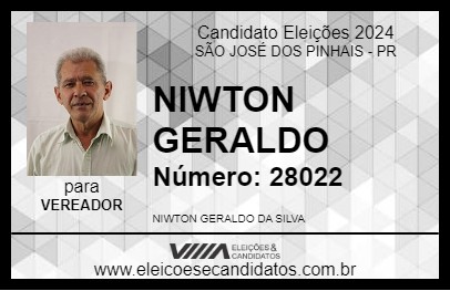 Candidato NIWTON GERALDO 2024 - SÃO JOSÉ DOS PINHAIS - Eleições