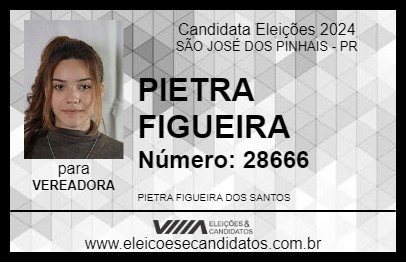 Candidato PIETRA FILGUEIRA 2024 - SÃO JOSÉ DOS PINHAIS - Eleições