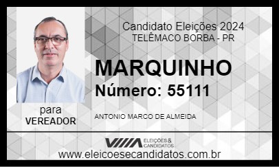 Candidato MARQUINHO 2024 - TELÊMACO BORBA - Eleições