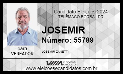 Candidato JOSEMIR 2024 - TELÊMACO BORBA - Eleições