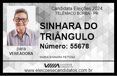 Candidato SINHARA DO TRIÂNGULO 2024 - TELÊMACO BORBA - Eleições