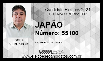 Candidato JAPÃO 2024 - TELÊMACO BORBA - Eleições