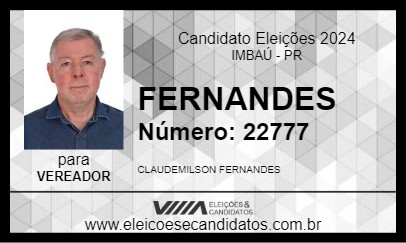 Candidato FERNANDES 2024 - IMBAÚ - Eleições