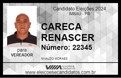 Candidato CARECA RENASCER 2024 - IMBAÚ - Eleições