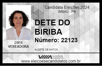 Candidato DETE DO BIRIBA 2024 - IMBAÚ - Eleições