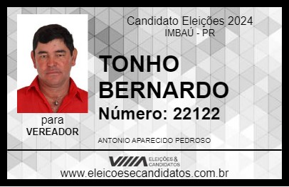 Candidato TONHO BERNARDO 2024 - IMBAÚ - Eleições