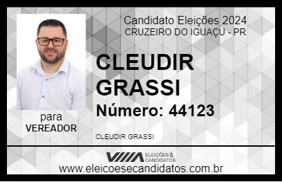 Candidato CLEUDIR GRASSI 2024 - CRUZEIRO DO IGUAÇU - Eleições