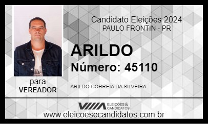 Candidato ARILDO 2024 - PAULO FRONTIN - Eleições