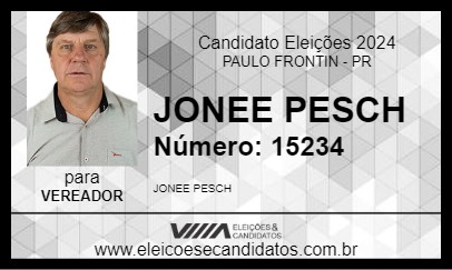 Candidato JONEE PESCH 2024 - PAULO FRONTIN - Eleições