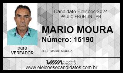 Candidato MARIO MOURA 2024 - PAULO FRONTIN - Eleições