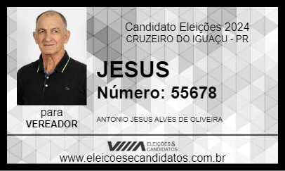 Candidato SOLDADO JESUS 2024 - CRUZEIRO DO IGUAÇU - Eleições