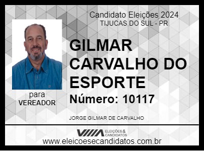 Candidato GILMAR CARVALHO DO ESPORTE 2024 - TIJUCAS DO SUL - Eleições