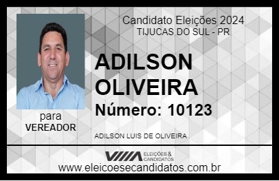 Candidato ADILSON OLIVEIRA 2024 - TIJUCAS DO SUL - Eleições