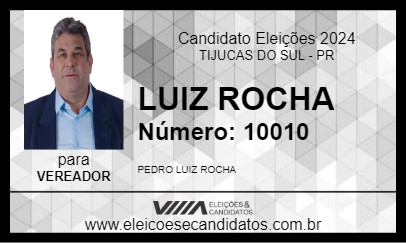 Candidato LUIZ ROCHA 2024 - TIJUCAS DO SUL - Eleições