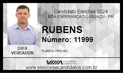 Candidato RUBENS 2024 - BOA ESPERANÇA DO IGUAÇU - Eleições