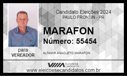 Candidato MARAFON 2024 - PAULO FRONTIN - Eleições