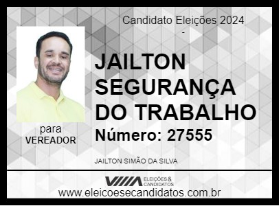 Candidato JAILTON SEGURANÇA DO TRABALHO 2024 - MATINHOS - Eleições