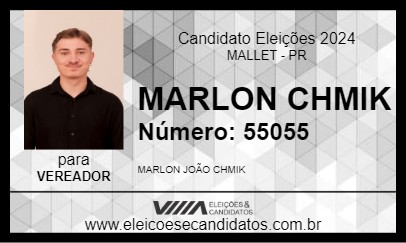 Candidato MARLON CHMIK 2024 - MALLET - Eleições