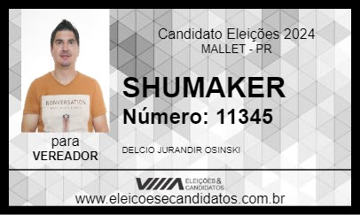 Candidato SHUMAKER 2024 - MALLET - Eleições