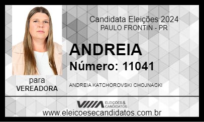 Candidato ANDREIA 2024 - PAULO FRONTIN - Eleições