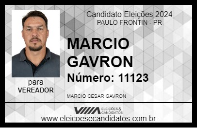 Candidato MARCIO GAVRON 2024 - PAULO FRONTIN - Eleições