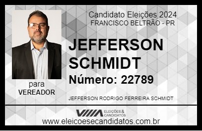 Candidato JEFFERSON SCHMIDT 2024 - FRANCISCO BELTRÃO - Eleições