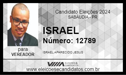 Candidato ISRAEL 2024 - SABÁUDIA - Eleições