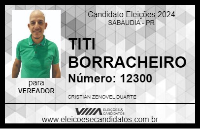 Candidato CRISTIAN ZENOVEL 2024 - SABÁUDIA - Eleições