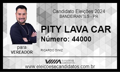 Candidato PITY LAVA CAR 2024 - BANDEIRANTES - Eleições