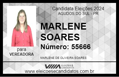 Candidato MARLENE SOARES 2024 - AGUDOS DO SUL - Eleições