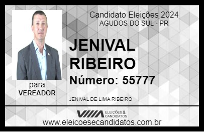 Candidato JENIVAL RIBEIRO 2024 - AGUDOS DO SUL - Eleições