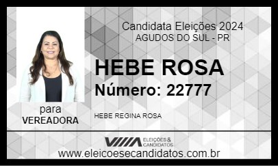 Candidato HEBE ROSA 2024 - AGUDOS DO SUL - Eleições