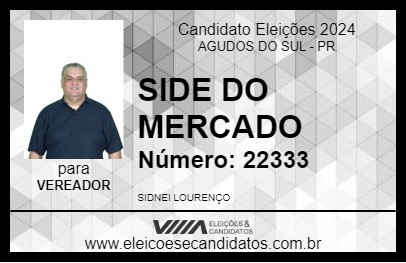 Candidato SIDE DO MERCADO 2024 - AGUDOS DO SUL - Eleições