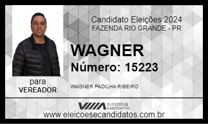 Candidato WAGNER RIBEIRO 2024 - FAZENDA RIO GRANDE - Eleições