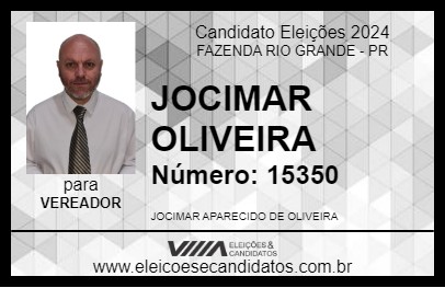 Candidato JOCIMAR OLIVEIRA 2024 - FAZENDA RIO GRANDE - Eleições